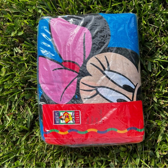 VTG Disney Mickey Minnie Donald Goofy Color Block Full Sheet Set 90’s Complete - Picture 5 of 8